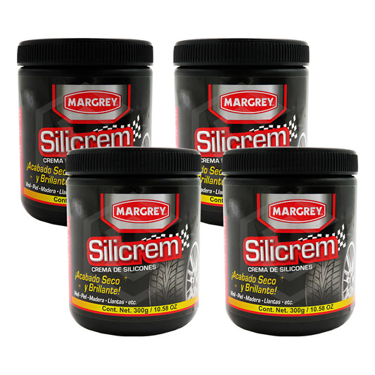 4 Abrillantador Para Llantas Y Plásticos Silicrem W Margrey Blanco