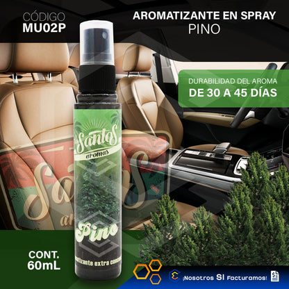 2 Aromatizante Botella Spray Liquido 60ml Auto Casa Ambiente