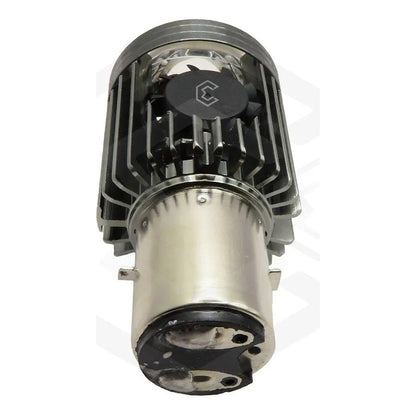 Foco Moto H4 Lupa Con Ventilador Ba20d Bicolor 6 Leds Csp