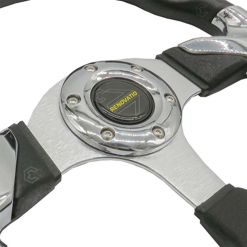 Volante Deportivo Universal De Metal Con Agarre En Cromo