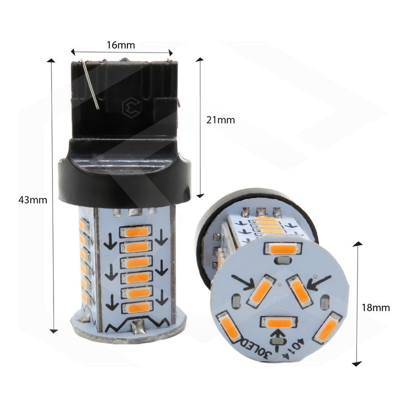 2 Focos Calavera 1157 1156 3157 7440 7443 30 Led Estrobo 12v