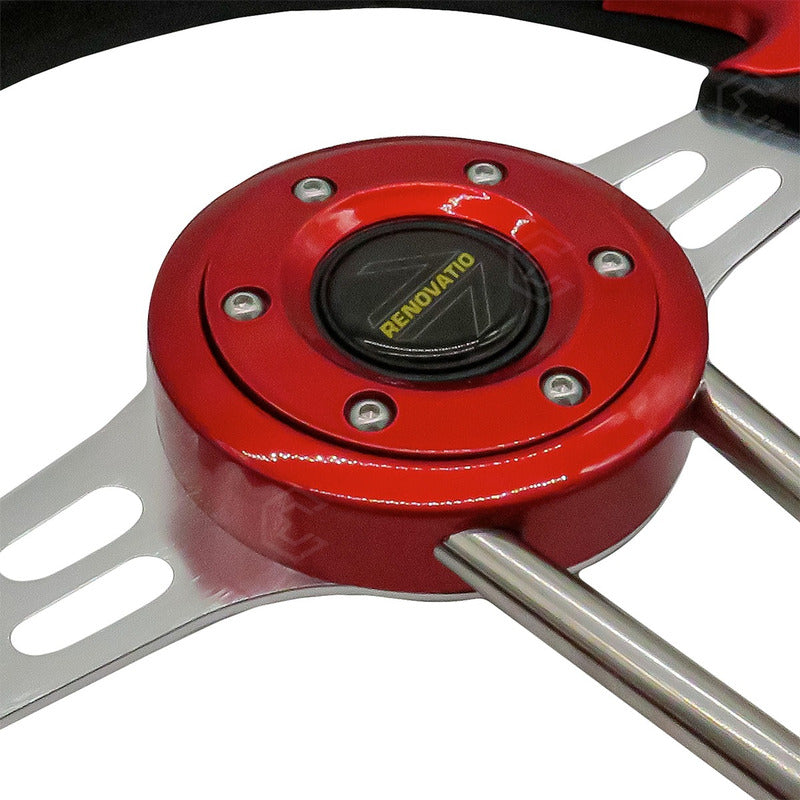 Volante Deportivo Universal De Metal Brazos Con Ranuras
