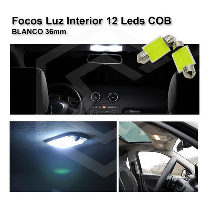 40 Pzs Foco Led Cob Festoon Fusible Interior 31 36 39 41 Mm