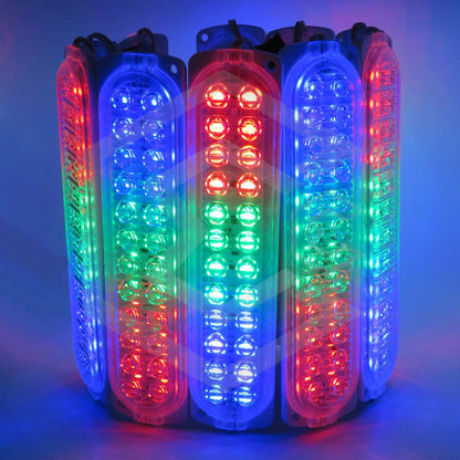 10modulo 24 Led Ovalado Multiuso Doble Jumbo Rgb 2 Funcion T Rgb