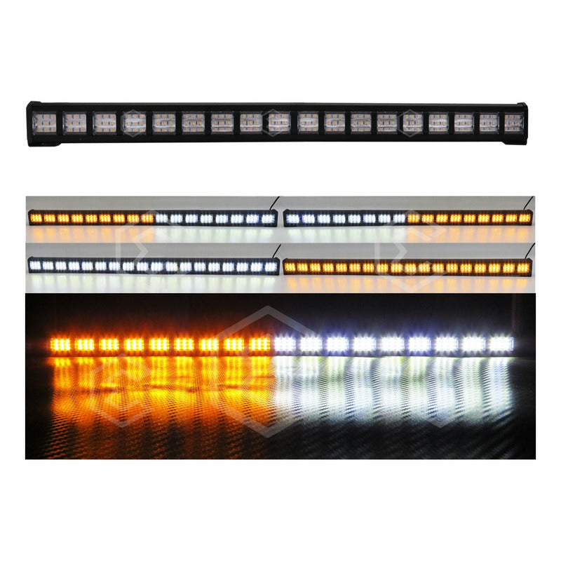 Barra 324 Led 19 Funciones 18 Módulos Bicolor Estrobo 12-24v