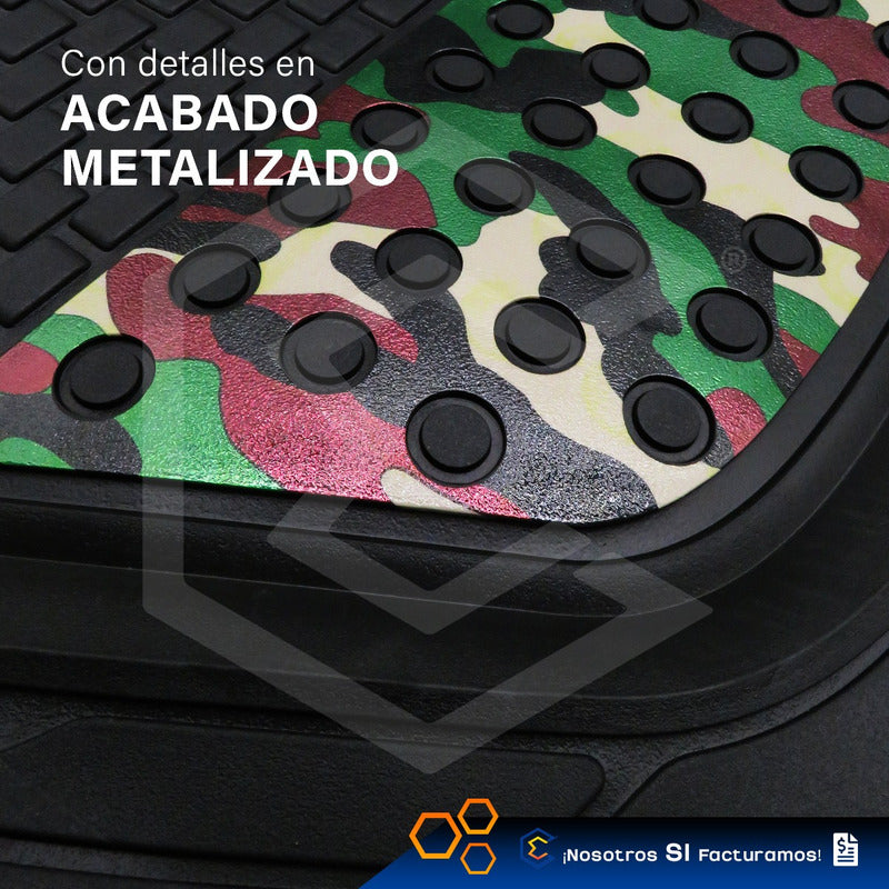 Tapete Tipo Charola Uso Rudo Auto Camioneta Juego 4 Piezas
