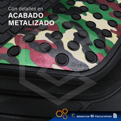 Tapete Tipo Charola Uso Rudo Auto Camioneta Juego 4 Piezas
