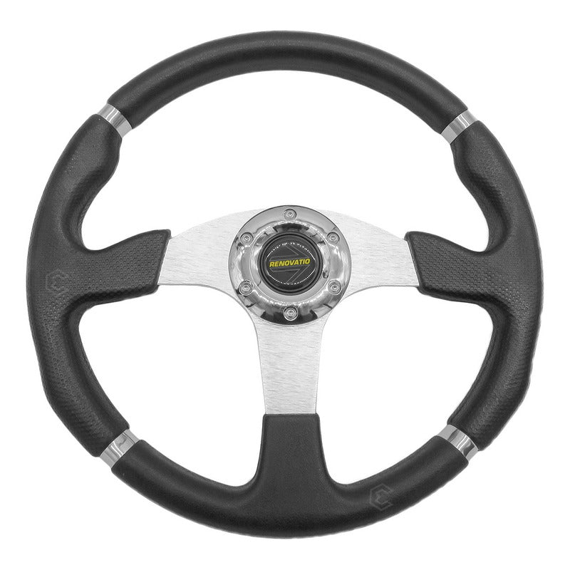 Volante Deportivo Universal 4 Lineas De Agarre En Cromo