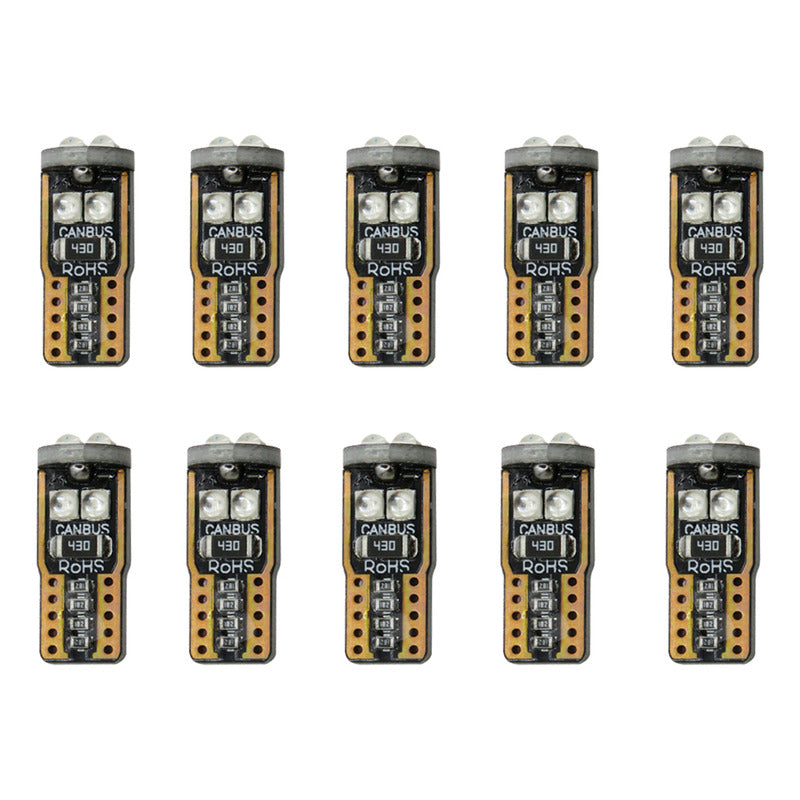 Kit 10 Focos Pellizco 6 Led Burbuja Canbus Super Potente 12v