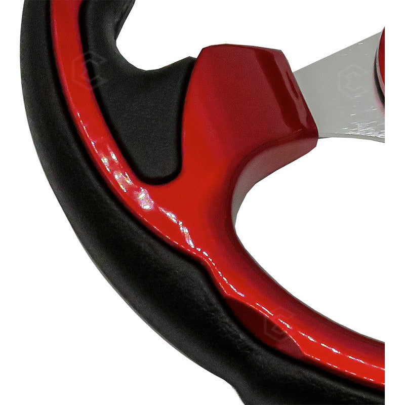 Volante Deportivo Universal De Metal Con Acabado Gloss 32cm