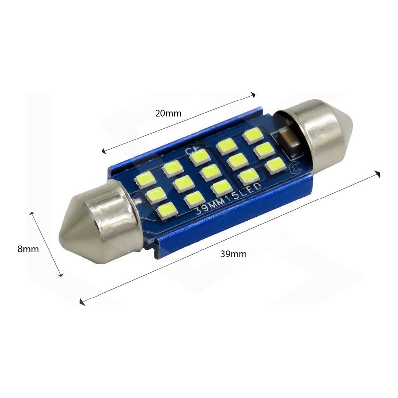 Par De Focos Luz Interior 18 Leds Canbus 31mm 36mm 39mm 41mm
