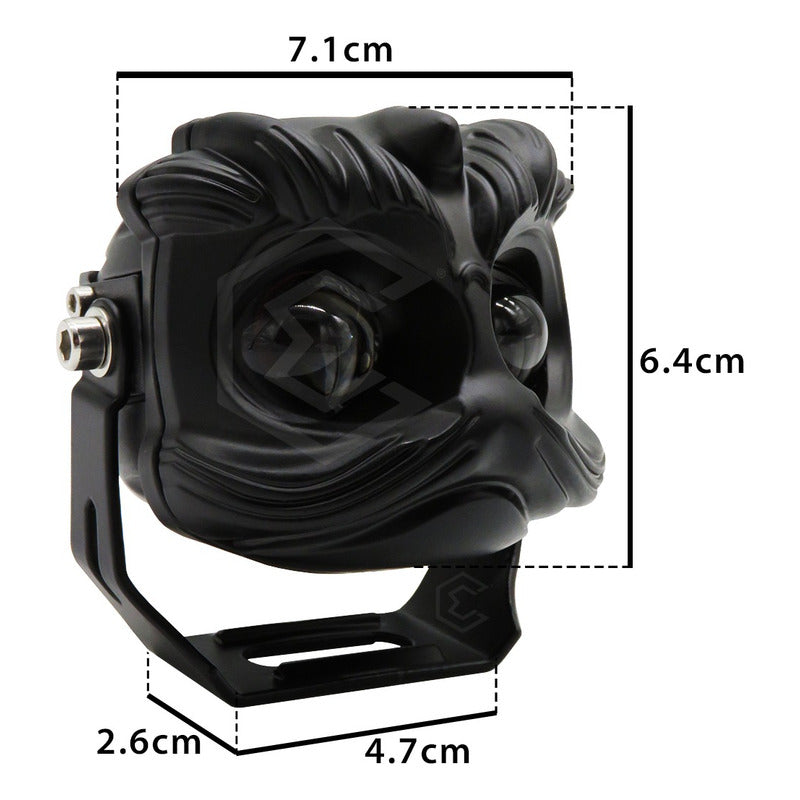 Par De Faros 12 Leds 2 Lupas Bicolor Fijo Estrobo 21w 9-60v