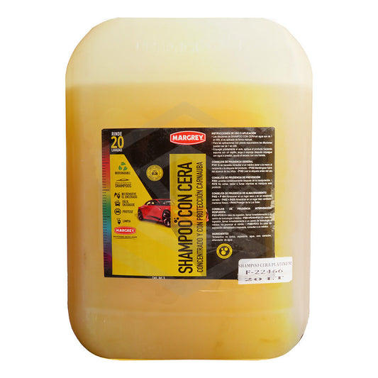 Shampoo Con Cera Platinum Auto Moto 20lt Alta Espuma Margrey