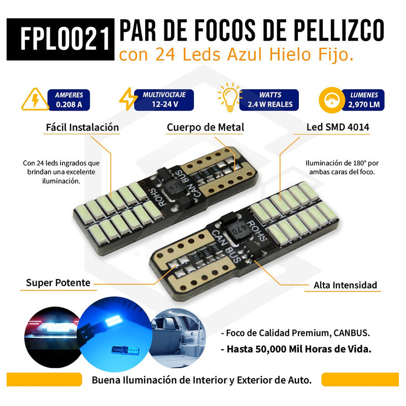 Par Focos De Pellizco 24 Led Canbus Alta Intensidad 12v