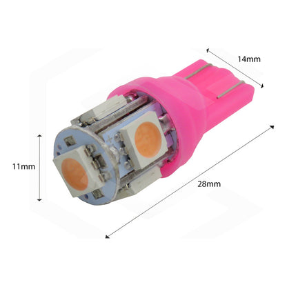 Kit 10 Focos Pellizco 5 Leds 5050 T10-158 Color A Eligir