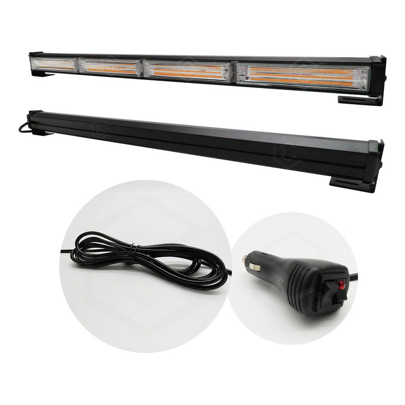 Barra Torreta Led Cob 4 Módulos Estrobo Código 16 Funciones
