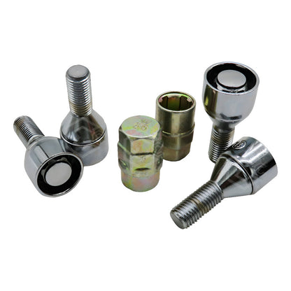 Juego De Birlos Seguros Para Rines Con 2 Llaves 14x1.5 Corto