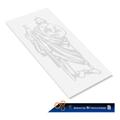 2 Calcomanía San Judas Tadeo Sticker Vinil Auto Moto 29x12cm