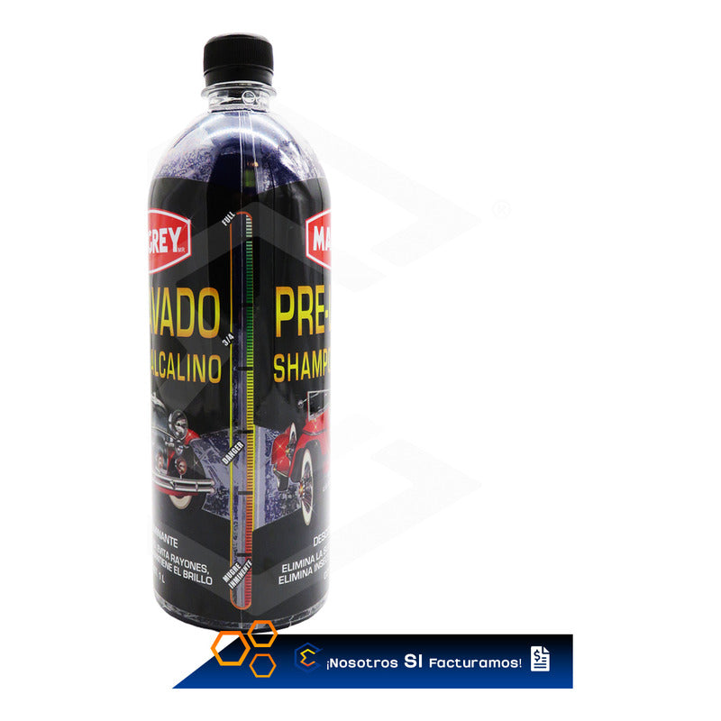 Kit De 3 Prelavador Shampoo Alcalino 1l Margrey Automotriz