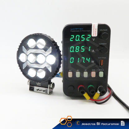 Par De Faros 17 Leds Redondo Bicolor Fijo Secuencial 12-24v
