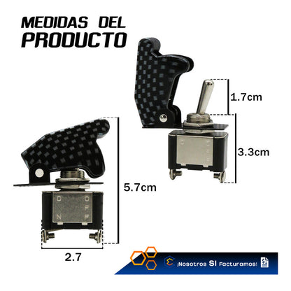 Switch Interruptor 1 Paso Tipo Nos Con Tapa Sin Luz 1 Pieza