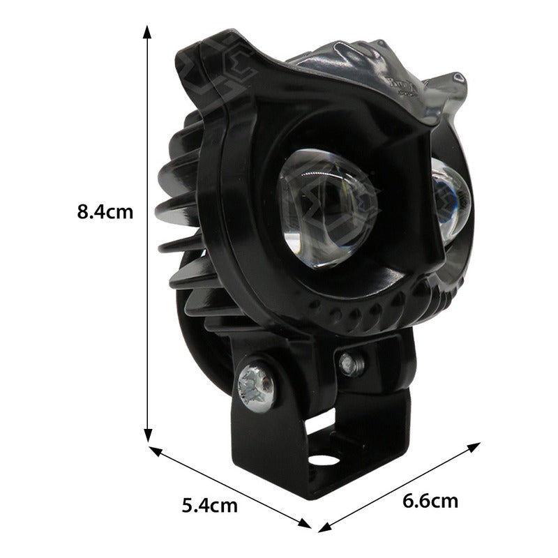 Faros Universal Búho 12 Hiperleds 3 Funciones 12-24v Bicolor