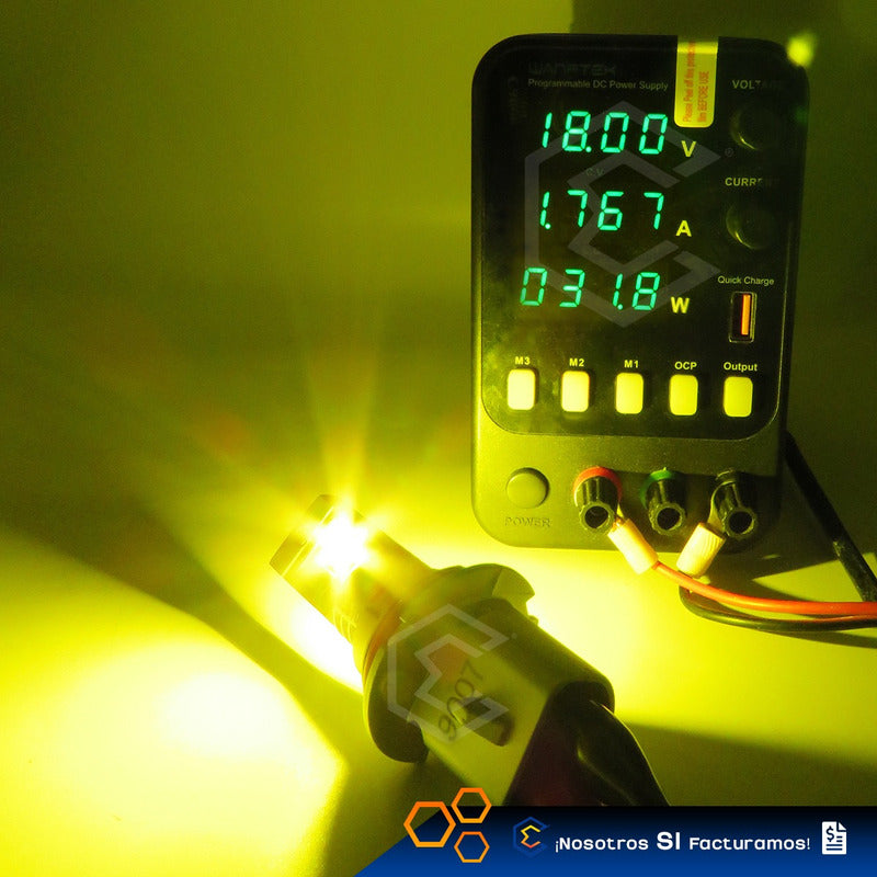 Kit Focos 24 Led Csp Ambar 9007 Ventilador Alta Y Baja 31.8w 9007 Ambar