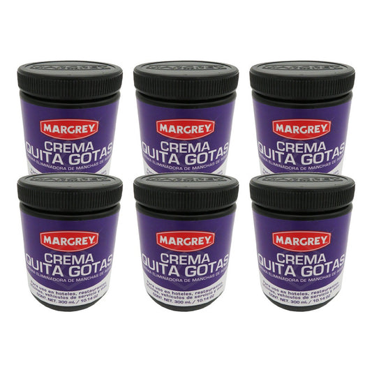 6 Crema Quita Gotas Vidrios Y Cristales Pieza 300 Ml Margrey
