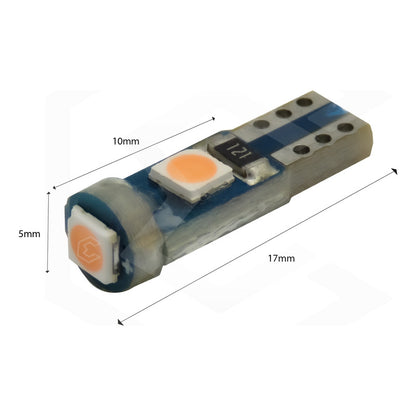Kit 10 Focos 3 Leds Tablero Mandos T5 3030 3w 12v Colores