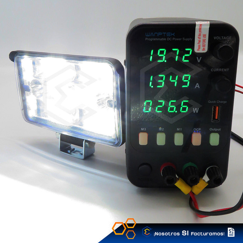 Par Faros 42 Leds 2 Lupas Blanco-ámbar Fijo 50,000lm 12-30v