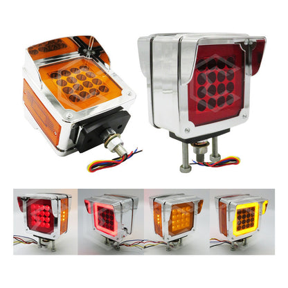 2 Plafon Direccional Cuadrada Gel 38led Kenworth Dina 12-24v Pl167a/168a