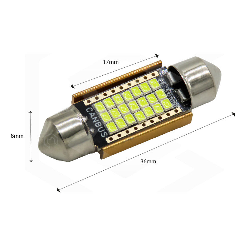 Kit De 10 Focos Interior 27 Leds Canbus 31mm 36mm 39mm 41mm