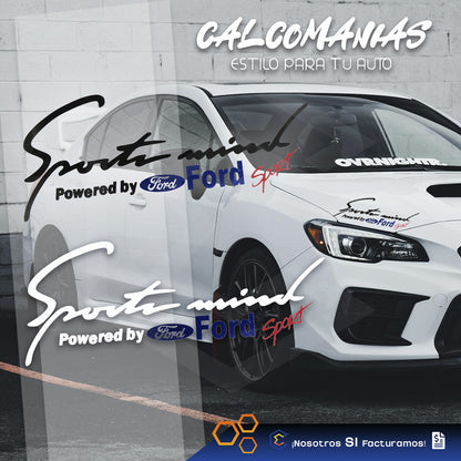 Calcomanía Sport Mind Ford Sticker Vinil Auto Moto 25cmx10cm