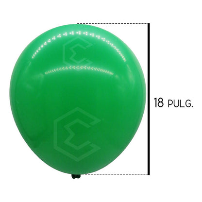 Bolsa 25 Globos Verde Limón Brilloso #18 Fiestas Bodas Latex Verde Limón Brilloso