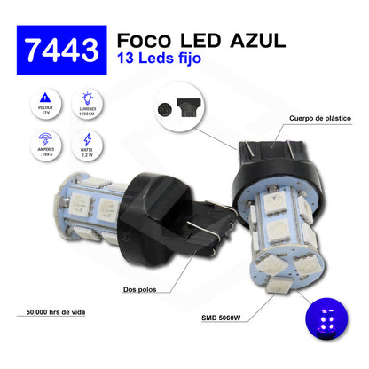 2 Focos 1157 1156 1176 3157 7440 7443 13 Leds Fijo Par Focos