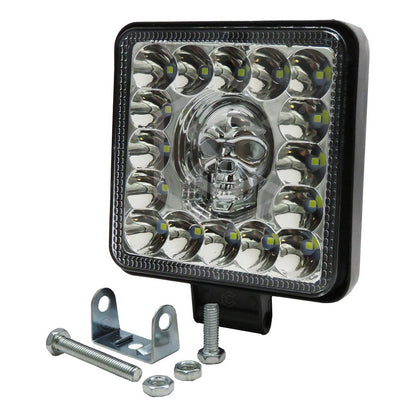 Par De Faros Calavera 26 Leds 4 Funciones Blanco-rgb 12-24v