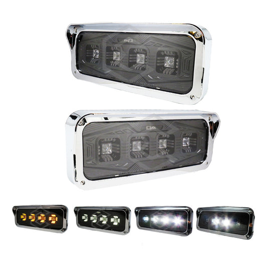 Par Faros Unidad Kenworth T800 T600 Peterbilt Freightliner Ambos Lados