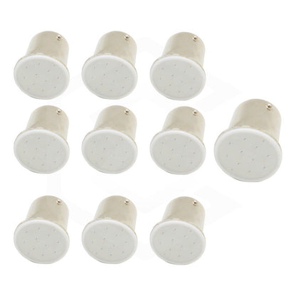 10 Focos 1156 1157 Led Cob Cuarto Stop Direccional Reversa