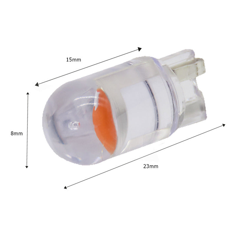 10 Focos Pellizco T10 1 Hiper Leds Cristal Alta Potencia 12v