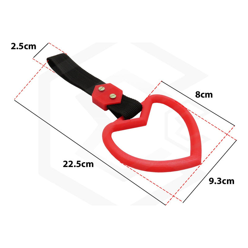 Tiron Corazon Jdm Tsurikawa Strap Remolque Gancho Decorativo