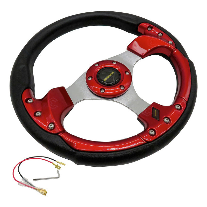 Volante Deportivo Universal De Metal Con 9 Pernos 320mm