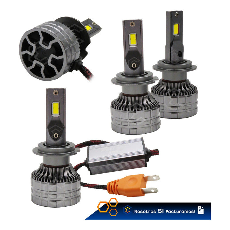 Kit Focos 12led Csp Ambar H7 M65s Ventilador Alta Baja 34.9w H7 Ambar