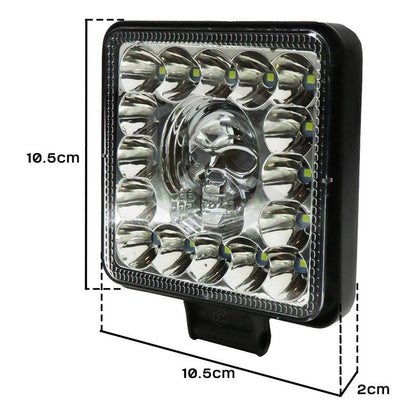 Par De Faros Calavera 26 Leds 4 Funciones Blanco-rgb 12-24v