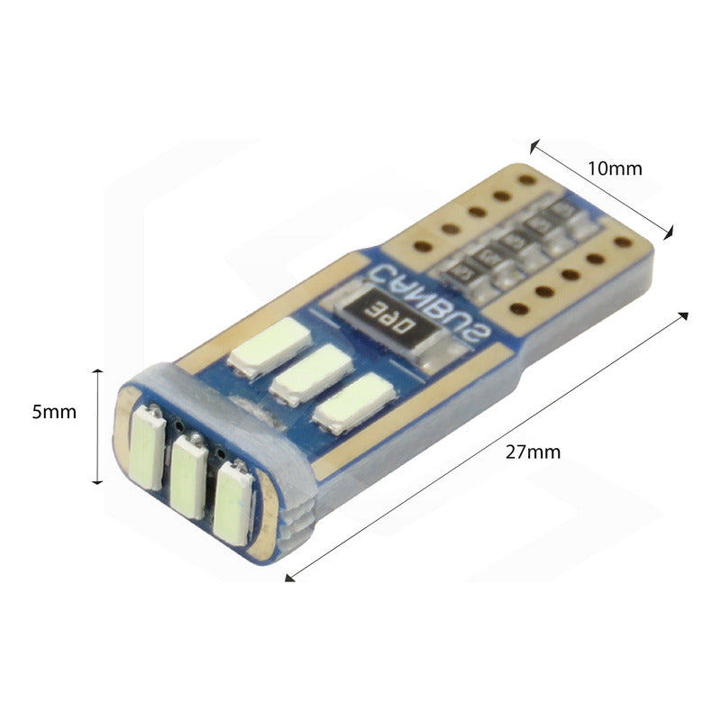Kit 10 Focos De Pellizco T10 9 Leds Canbus No Error 4014 12v
