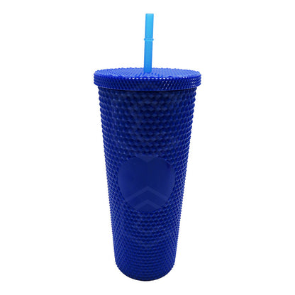 3 Termo Vaso Con Popote Studded Doble Pared Plástico 700ml