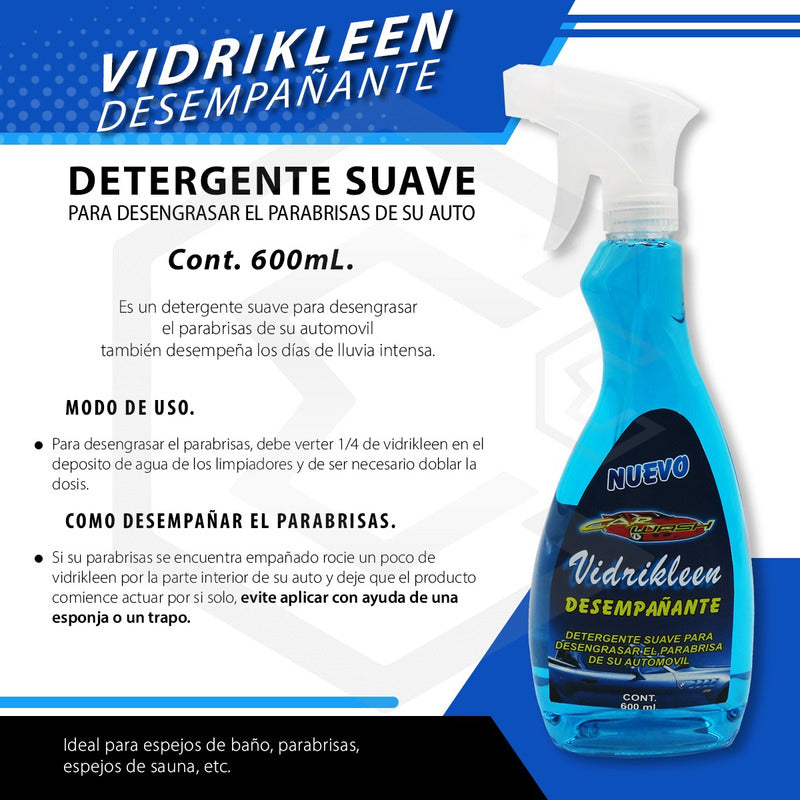Desempañante Limpiador Parabrisas Espejos Vidrios 600ml Real