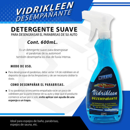 Desempañante Limpiador Parabrisas Espejos Vidrios 600ml Real