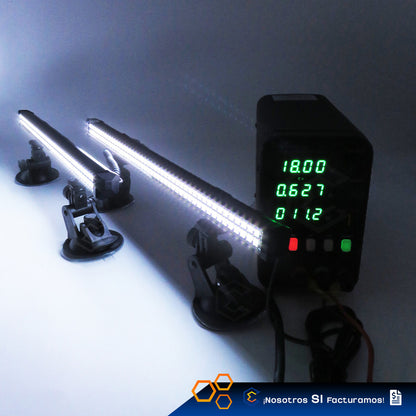 Barra 96 Leds Rgb Código Torreta 38cm C/ Ventosas 12w 10-30v