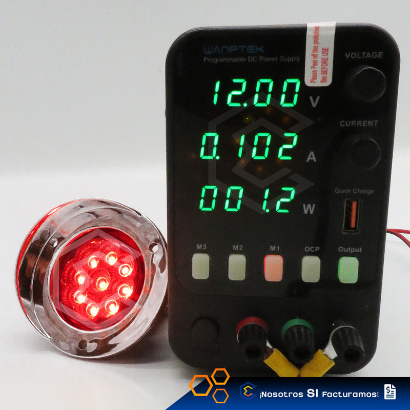 1 Plafon 9 Led Redondo Bisel Cromo 2'' Fijo Estrobo 12-24v