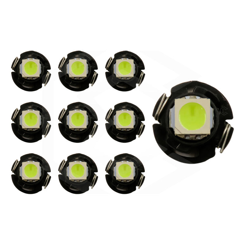 Kit 10 Focos Led T4.7 12 Mm Clúster Para Tablero Fija 12v